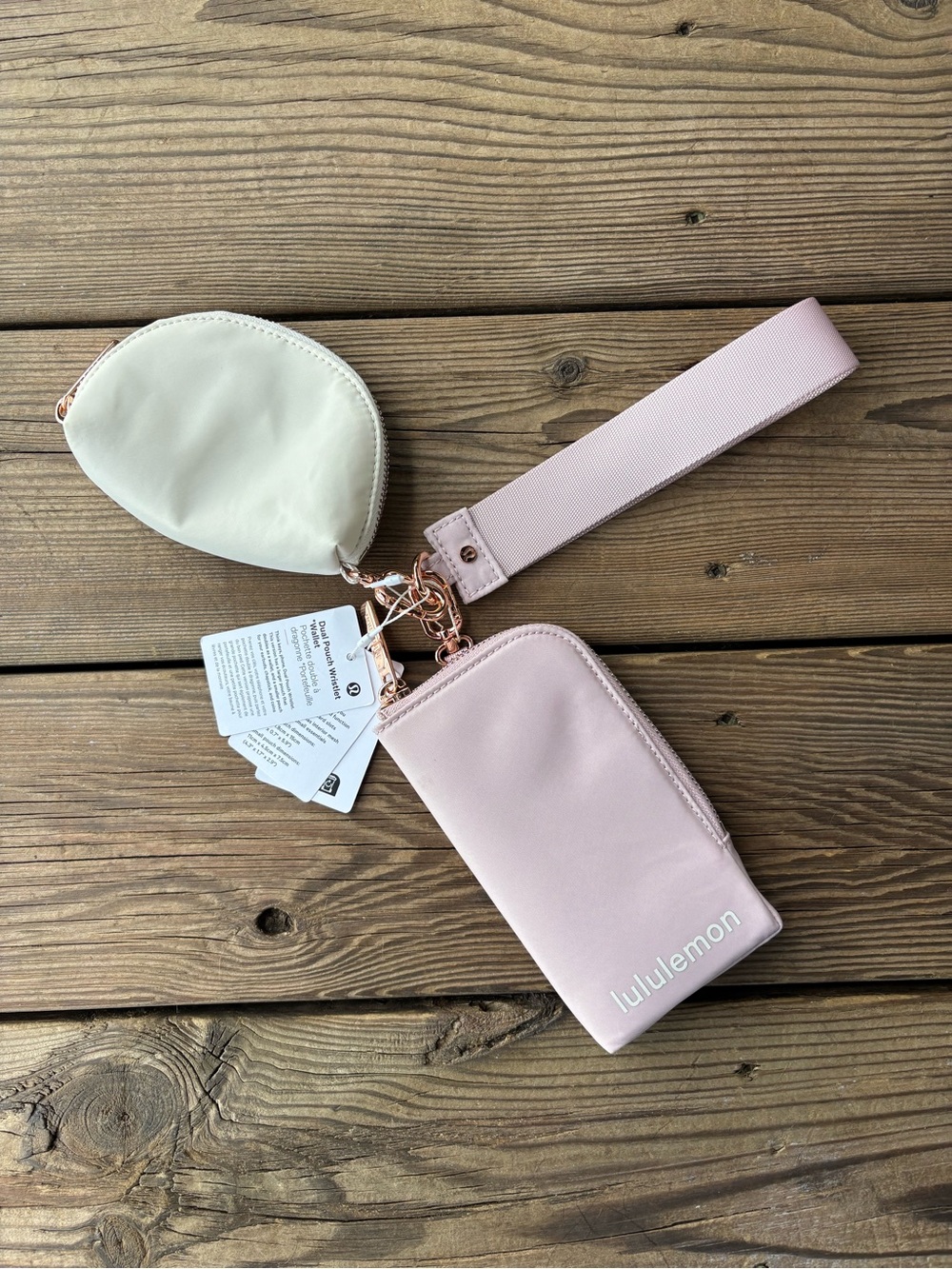 NWT Lululemon Dual Pouch Wristlet Wallet Key